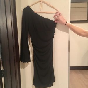 Maggie London One Shoulder Little Black Dress